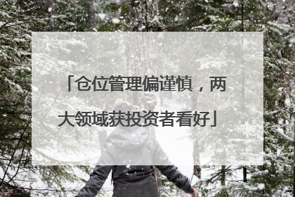 仓位管理偏谨慎，两大领域获投资者看好