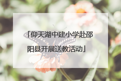 仰天湖中建小学赴邵阳县开展送教活动