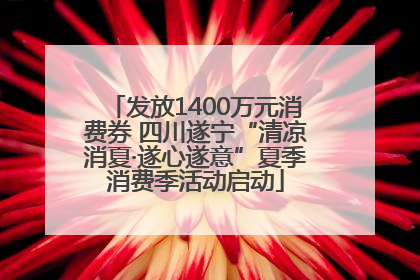 发放1400万元消费券 四川遂宁“清凉消夏·遂心遂意”夏季消费季活动启动