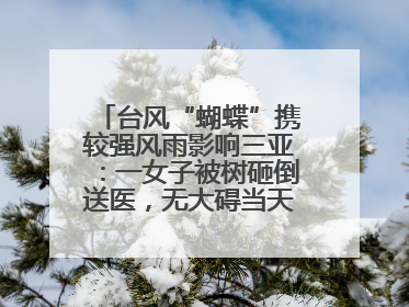 台风“蝴蝶”携较强风雨影响三亚：一女子被树砸倒送医，无大碍当天回家 当地已紧急清障