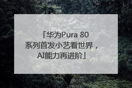 华为Pura 80系列首发小艺看世界，AI能力再进阶