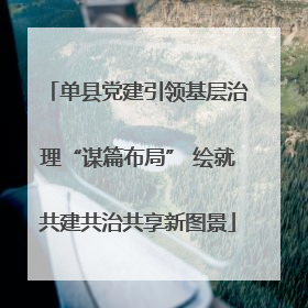 单县党建引领基层治理“谋篇布局” 绘就共建共治共享新图景