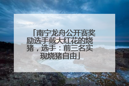 南宁龙舟公开赛奖励选手戴大红花的烧猪，选手：前三名实现烧猪自由