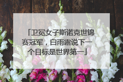 卫冕女子斯诺克世锦赛冠军，白雨露说下一个目标是世界第一