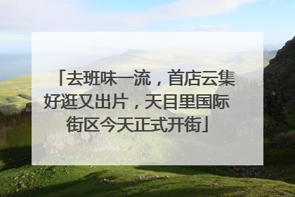 去班味一流，首店云集好逛又出片，天目里国际街区今天正式开街
