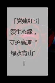 党建红引领生态绿，守护高速“绿水青山”