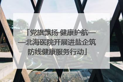 党旗飘扬·健康护航——北海医院开展进盐企筑防线健康服务行动