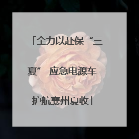 全力以赴保“三夏” 应急电源车护航襄州夏收