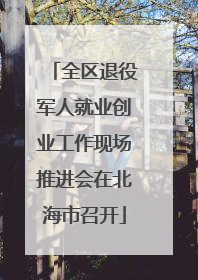 全区退役军人就业创业工作现场推进会在北海市召开