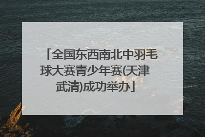 全国东西南北中羽毛球大赛青少年赛(天津武清)成功举办