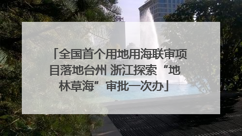 全国首个用地用海联审项目落地台州 浙江探索“地林草海”审批一次办