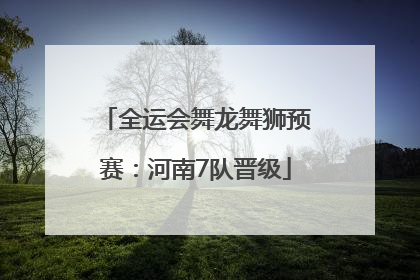 全运会舞龙舞狮预赛：河南7队晋级