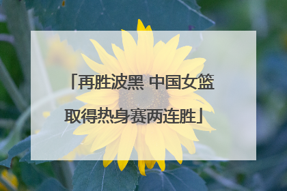 再胜波黑 中国女篮取得热身赛两连胜