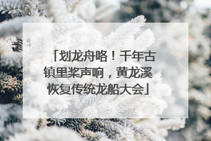 划龙舟咯！千年古镇里桨声响，黄龙溪恢复传统龙船大会