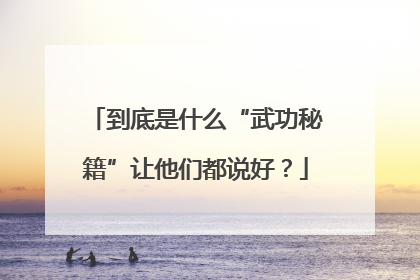 到底是什么“武功秘籍”让他们都说好？