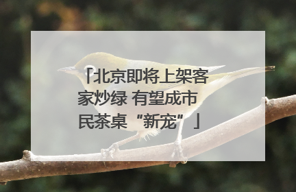 北京即将上架客家炒绿 有望成市民茶桌“新宠”