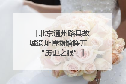 北京通州路县故城遗址博物馆睁开“历史之眼”