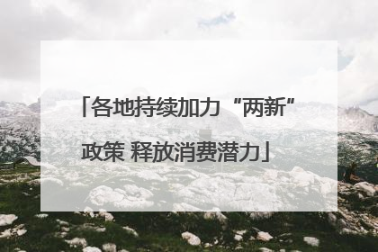 各地持续加力“两新”政策 释放消费潜力
