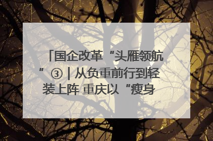 国企改革“头雁领航”③｜从负重前行到轻装上阵 重庆以“瘦身”谋“健体”
