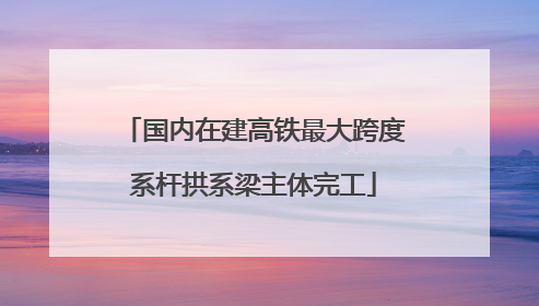国内在建高铁最大跨度系杆拱系梁主体完工
