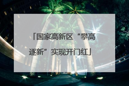 国家高新区“攀高逐新”实现开门红