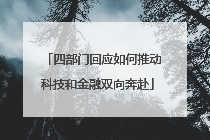 四部门回应如何推动科技和金融双向奔赴