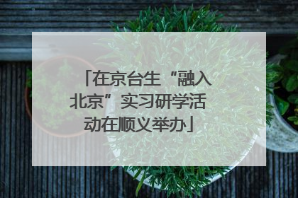 在京台生“融入北京”实习研学活动在顺义举办
