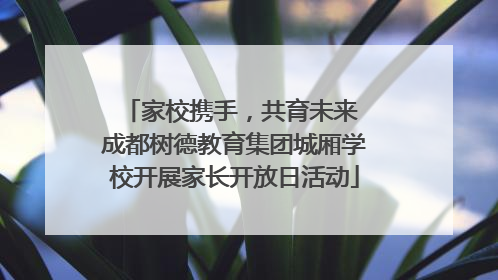 家校携手，共育未来 成都树德教育集团城厢学校开展家长开放日活动