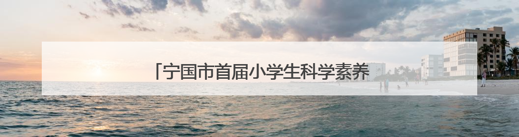 宁国市首届小学生科学素养大赛在津河学校成功举办