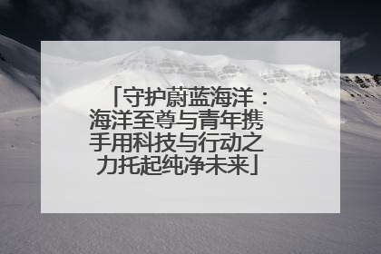 守护蔚蓝海洋：海洋至尊与青年携手用科技与行动之力托起纯净未来