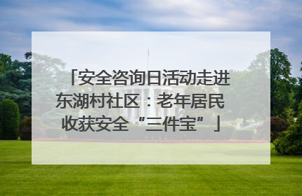 安全咨询日活动走进东湖村社区：老年居民收获安全“三件宝”