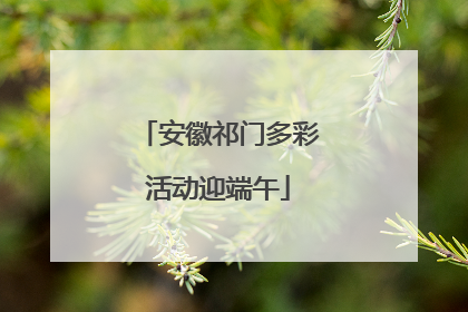 安徽祁门多彩活动迎端午