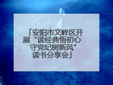 安阳市文峰区开展“读经典悟初心 守党纪树新风”读书分享会