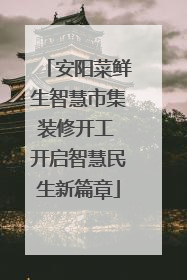 安阳菜鲜生智慧市集装修开工 开启智慧民生新篇章