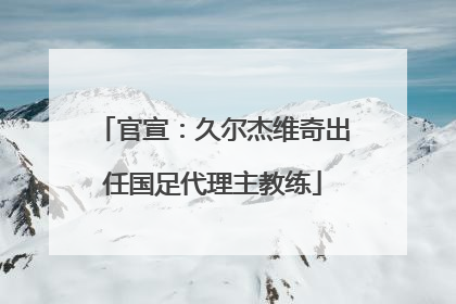 官宣：久尔杰维奇出任国足代理主教练