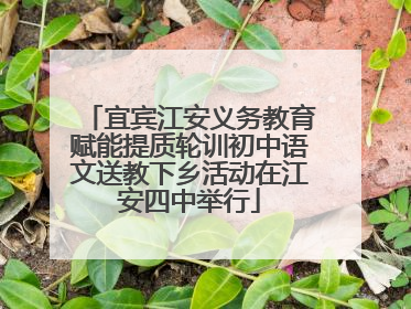 宜宾江安义务教育赋能提质轮训初中语文送教下乡活动在江安四中举行