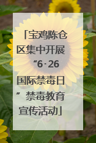 宝鸡陈仓区集中开展“6･26国际禁毒日”禁毒教育宣传活动