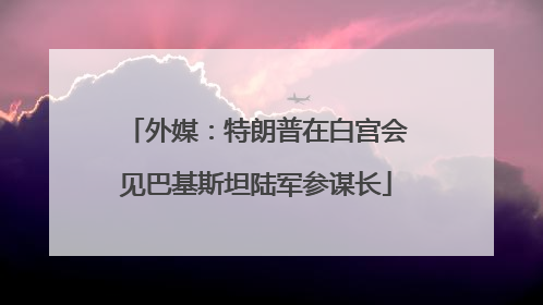 外媒：特朗普在白宫会见巴基斯坦陆军参谋长