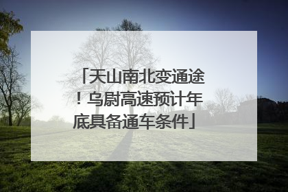 天山南北变通途！乌尉高速预计年底具备通车条件