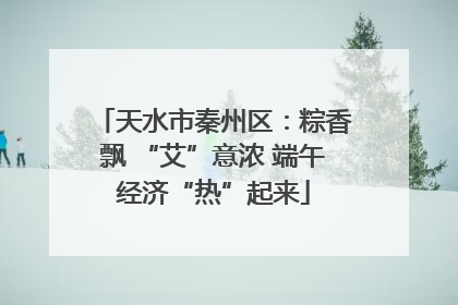 天水市秦州区：粽香飘 “艾”意浓 端午经济“热”起来