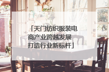 天门纺织服装电商产业跨越发展 打造行业新标杆