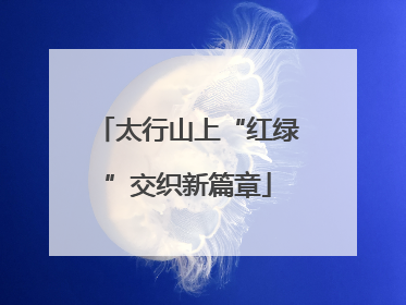 太行山上“红绿”交织新篇章