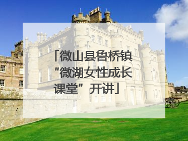 微山县鲁桥镇“微湖女性成长课堂”开讲