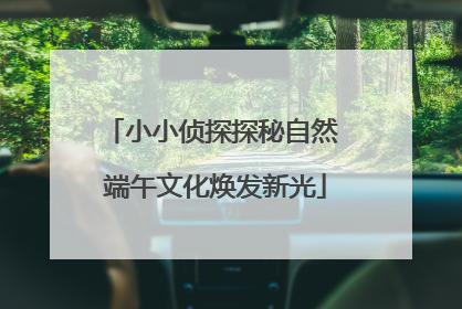 小小侦探探秘自然 端午文化焕发新光