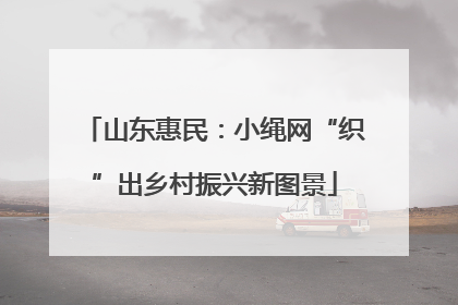 山东惠民：小绳网“织”出乡村振兴新图景