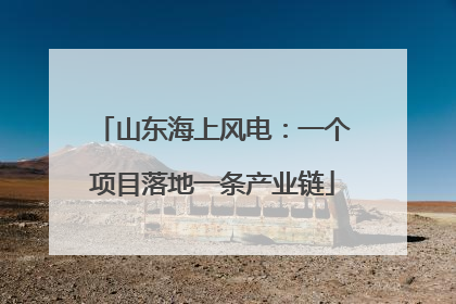 山东海上风电：一个项目落地一条产业链