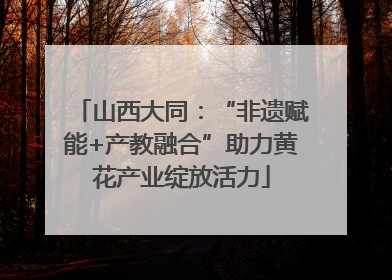 山西大同：“非遗赋能+产教融合”助力黄花产业绽放活力