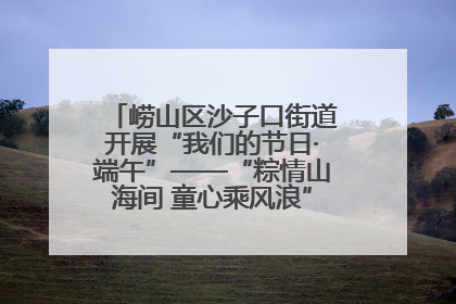 崂山区沙子口街道开展“我们的节日·端午”——“粽情山海间 童心乘风浪”文明实践活动