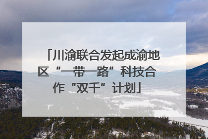 川渝联合发起成渝地区“一带一路”科技合作“双千”计划