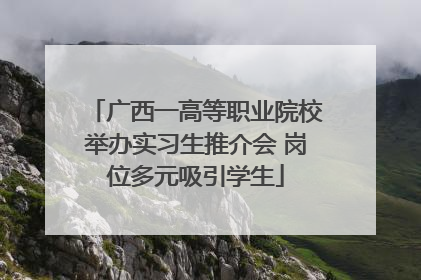 广西一高等职业院校举办实习生推介会 岗位多元吸引学生